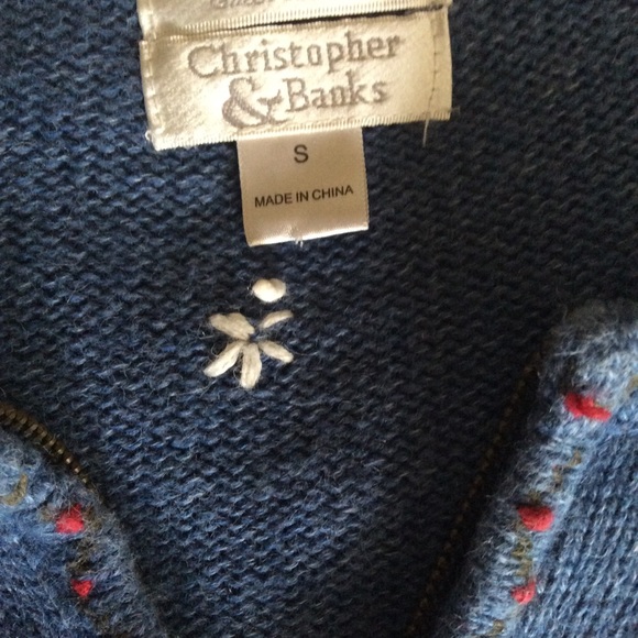 Christopher & Banks Cardigan Hand Embroidered S - Picture 4 of 5